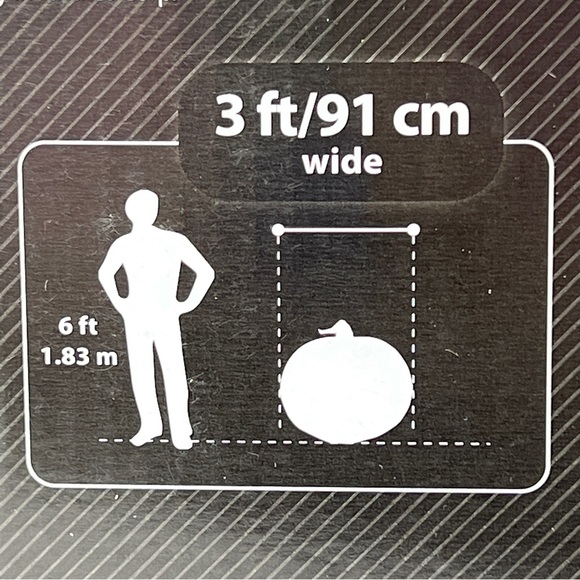 Halloween HUGE Jack-o-Lantern 3' Inflatable Scary Airblown Lit Yard Deco Pumpkin - Picture 4 of 8